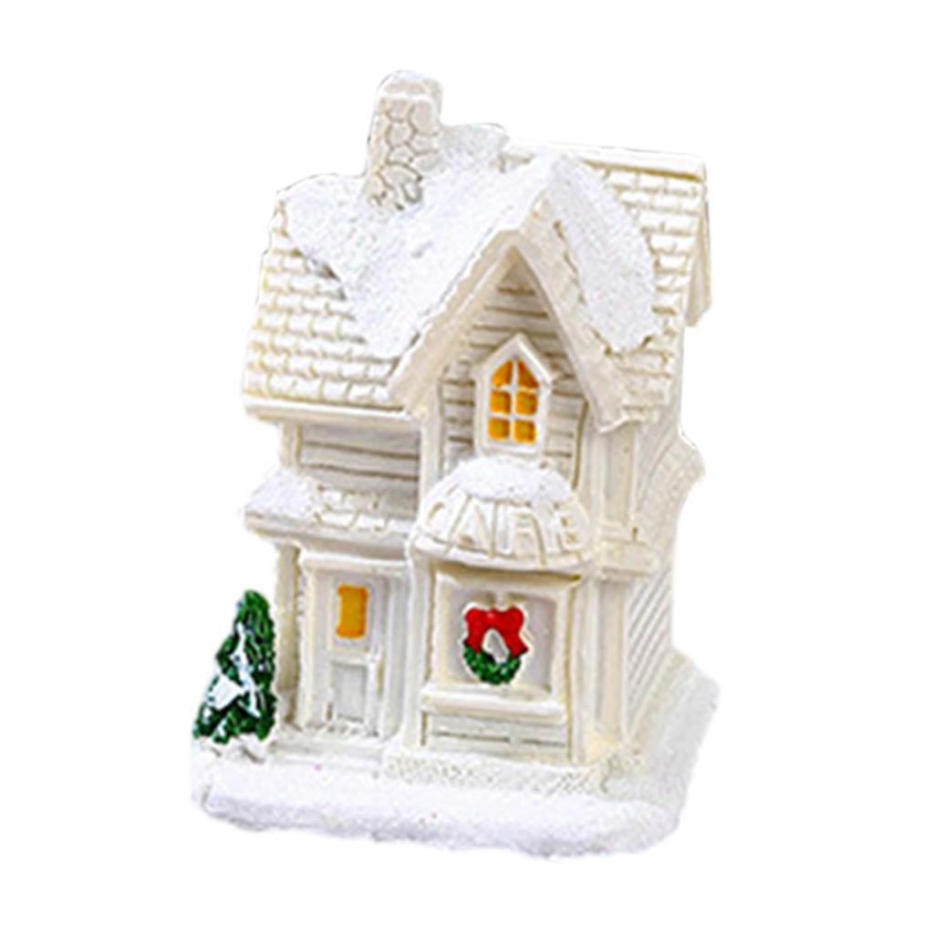 Christmas Glowing House Christmas Ornaments for Office New Year Balcony