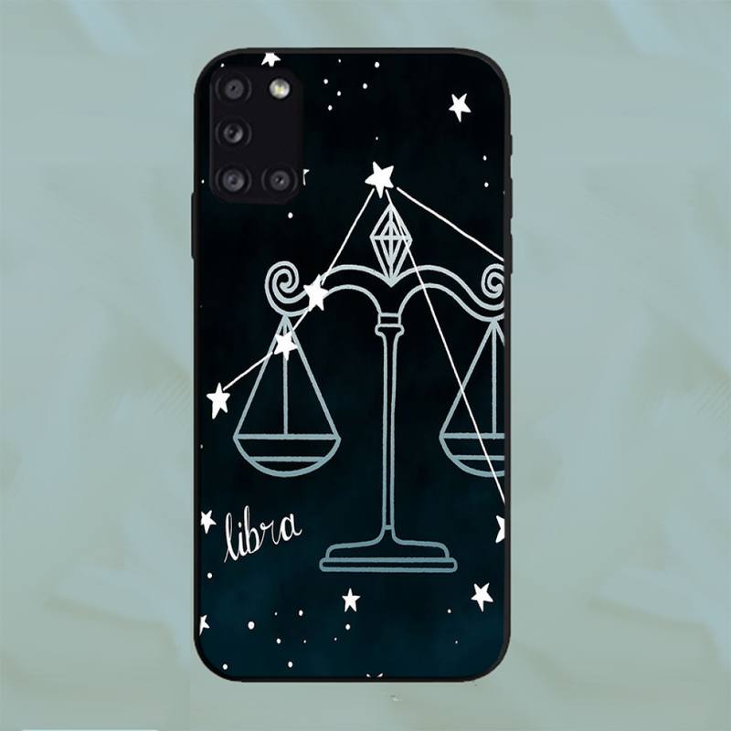Constellation Zodiac Signs Bling Cute Phone Case Cover For Samsung Galaxy S21 A51 A50 A71 A52 A72 S20 A21S Note 20 10Lite Plus