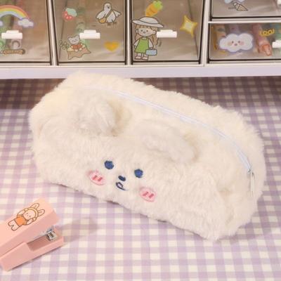 Soft Storage Bag Plush Large Capacity Student Stationery Box Cute Pencil Case