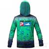 Tuta da Pesca Pelagica Uomo Estate Protezione Solare Maglietta con Cappuccio e Maschera Camicia da Pesca UPF 50+ Manica Lunga Abbigliamento Sportivo