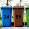 New Large 6.9-Inch (17.5cm) Trash Cans Decal Sticker Self-Adhesive Number Stickers Wheeled Dumpsters Door Mailbox Garage Labels