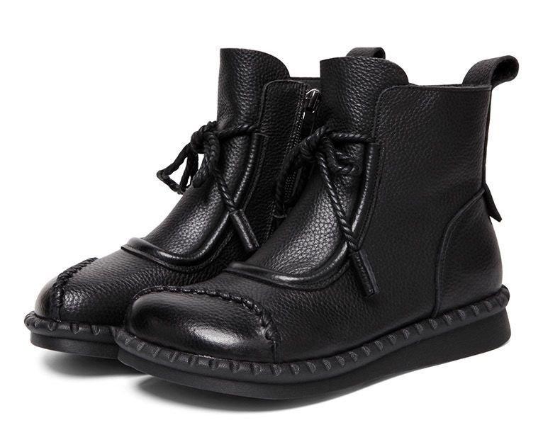 Fashion Retro flat bottomed short boots for women in spring new casual non slip soft sole simple comfortable versatile single boots