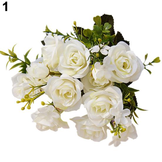 1 Bouquet 5 Branches European Style Artificial Royal Rose Home Room Decor Flowers