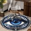 Evil Eye Stained Glass Design round carpet Chair cushion Round Entryway Rug, Soft Round Rugs for Living Room, Bedroom, Circle Carpet decor gifts