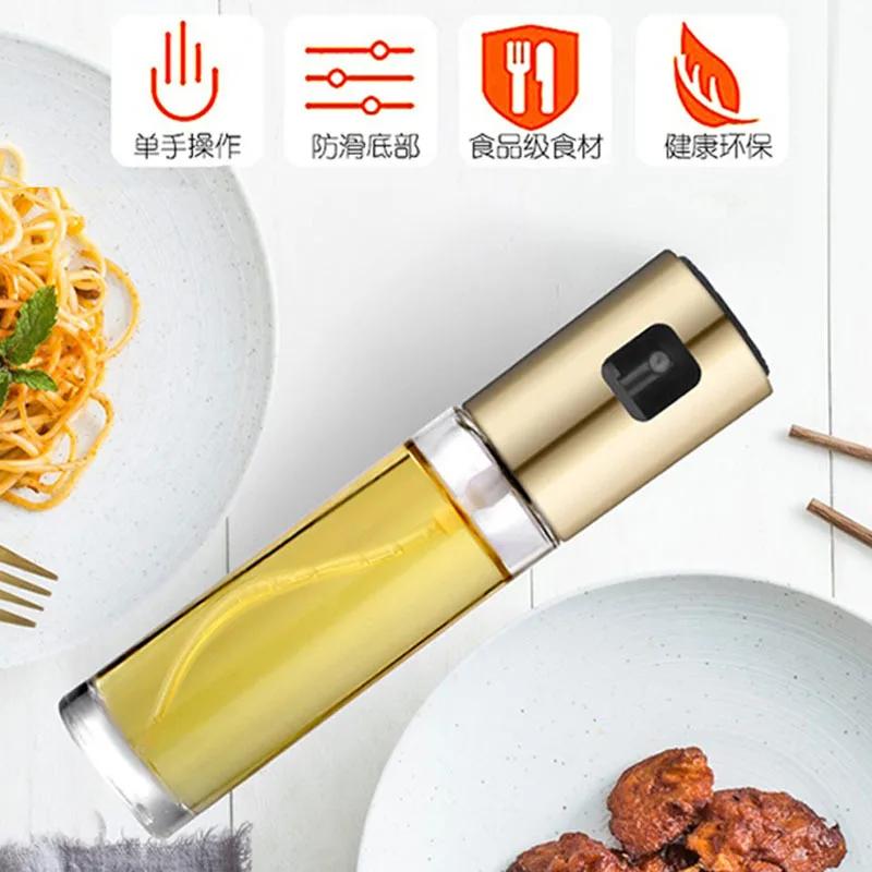 Kitchen Portable Spray Bottle Oil Sprayer Oiler Pot BBQ Barbecue Cooking Tool Can Pot Cookware Household Storage Tool PP Olive