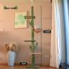 Cactus Cat Tree & Bed: All-in-One Christmas Tree, Scratching Post, and Toy Sky Pillar for Cats.