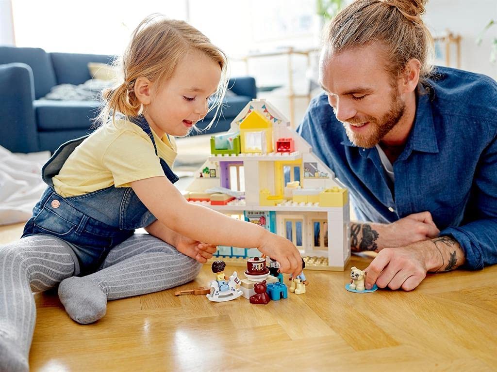 LEGO Duplo Town Fun Playhouse 10929, a toy block gift for toddlers, babies, boys and girls, ages 2 and up.