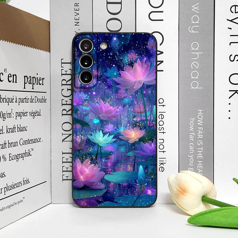 Luxurious White Peony Flower Pattern Phone Case for Samsung Galaxy S25 S24+ S23 Ultra S22 Plus S20 S21 FE M53 M34 5G Soft Covers