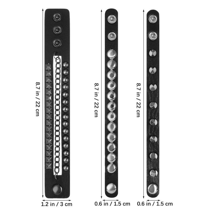 1 Set Punk Bracelet Studded Wristband Unisex Punk Bracelet Fashion