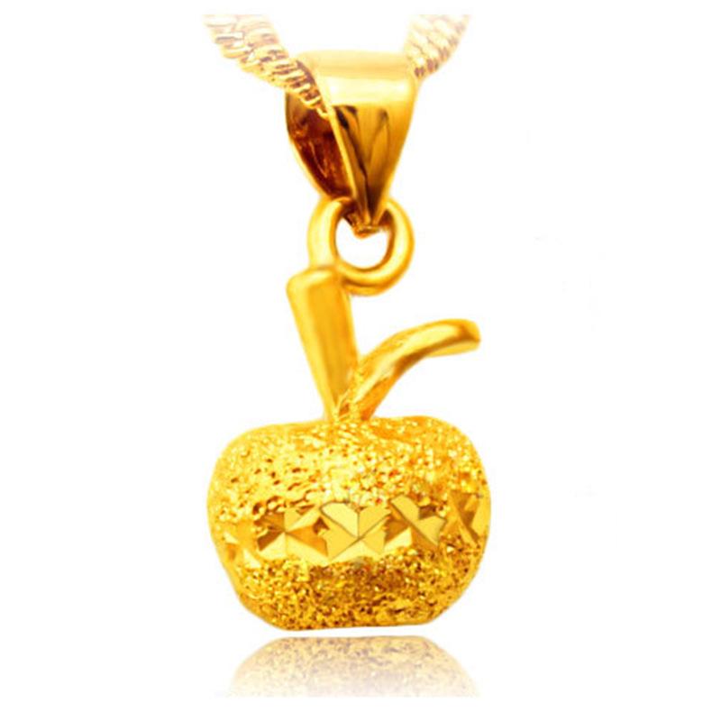 Gold-Plated Women's Christmas Peace Apple Pendant - Copper Jewelry Accessories