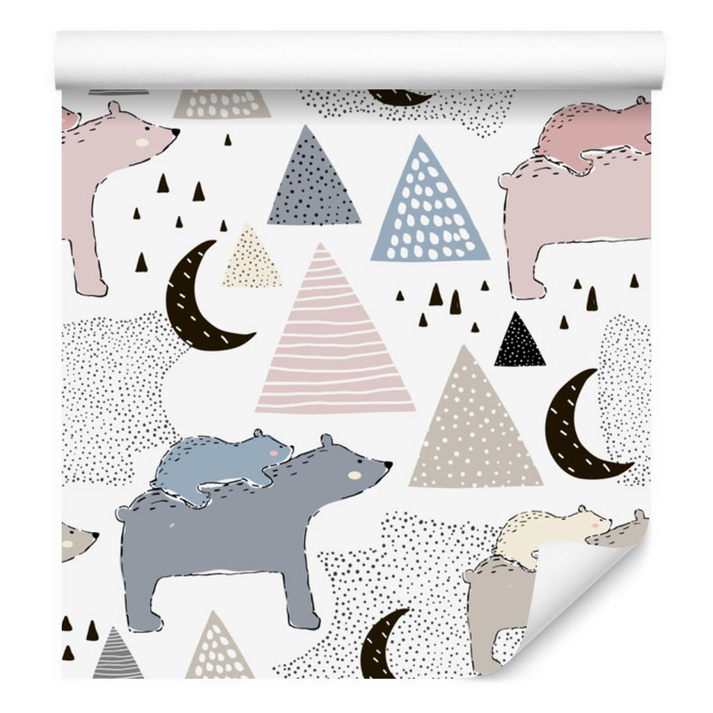 Teddy bears in the mountains wallpaper for living room and bedroom 50x1000