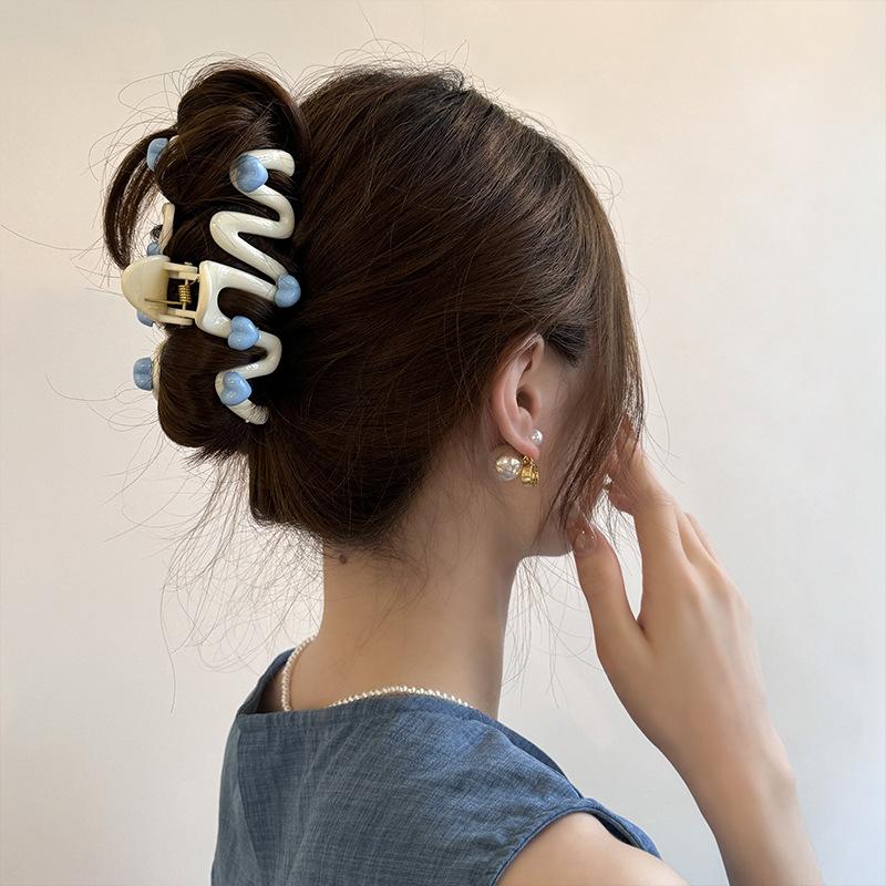 Large Gradient Hair Claws 10-13cm Maillard Colorful Shark Hair Clip For Women Girls Daily Dopamine Sweety Hair Accessories