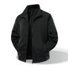 Giacca Impermeabile a Collo Alto Monocolore Primavera Autunno Uomo Larga Casual Moda Zip Cappotto Cardigan Top Uomo