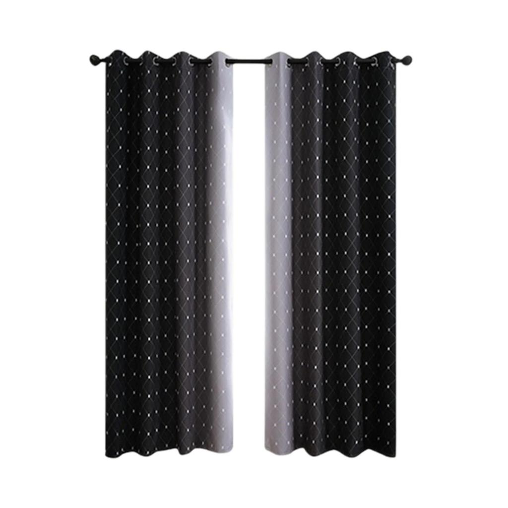 63-inch Curtain Set (2 Panels) - Thermal And Soundproof Curtains For Bedrooms And Living Rooms, Gradient Color, With Rod Pocket