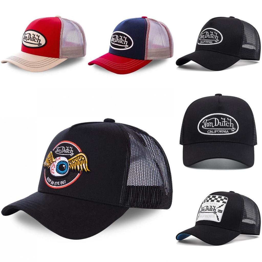 Stylish Vondutch Summer Baseball Cap With Breathable Cotton And Colorful Embroidery