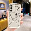 Flugrouten Soft Case Handyhülle für Samsung Galaxy A12 A13 A71 A72 A73 A35 A36 A15 A16 A26 A32 A53 A54 A33 A34 A22 A23 A51