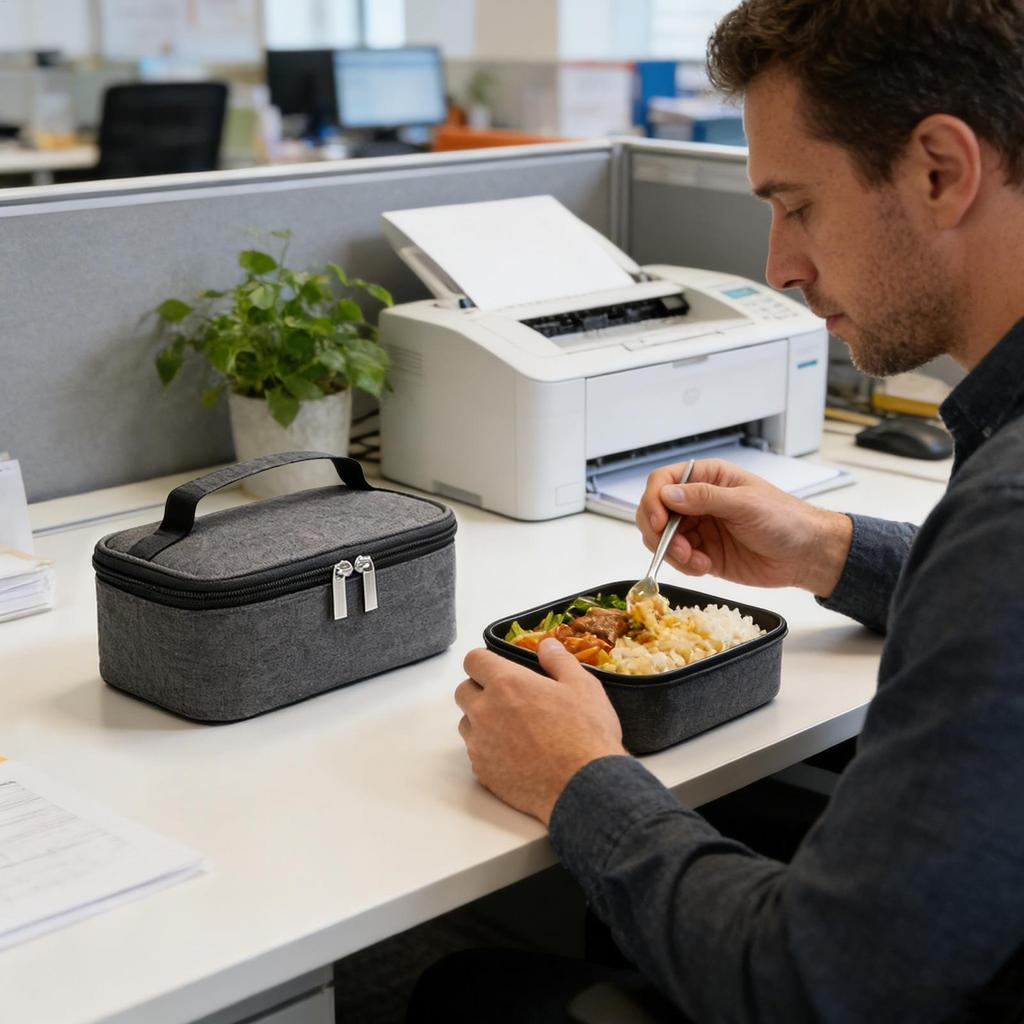 Boîte à lunch électrique chauffante 12V 3-Temps Sac isotherme chauffant USB Chauffage alimentaire portable pour pique-nique en plein air, voyage, camping, usage domestique