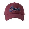 Spring and summer letter baseball cap for women, fashionable burgundy curved brim trendy brand, face-slimming men's duckbill baseball cap