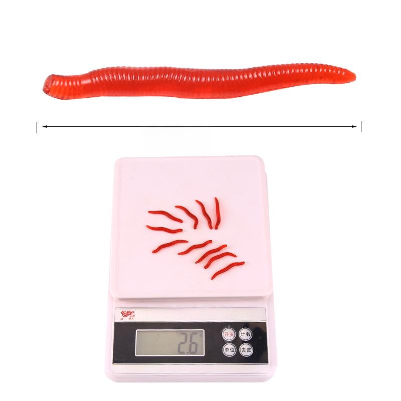 Momeli moi simulate pentru pescuitul de râme - 2,6 g/3,5 cm, roșii (Pachet de 50)