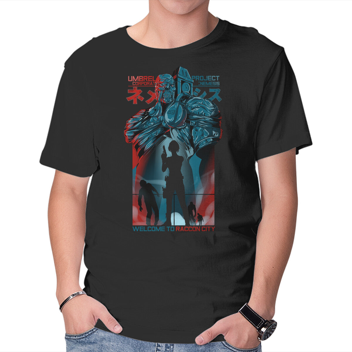 Unisex Crew Neck T-Shirt Project Nemesis Graphic Short Sleeve Casual Tee S