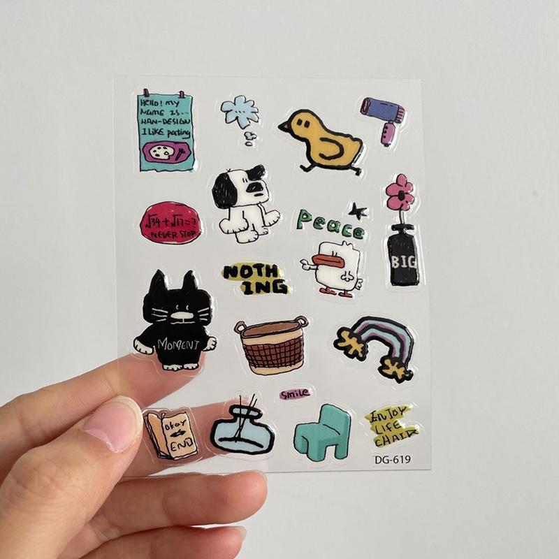 Cartoon Stickers Phone Case Sticker DIY Stickers Aesthetic Decorations Cute Mini Stickers Party Stickers Accessories