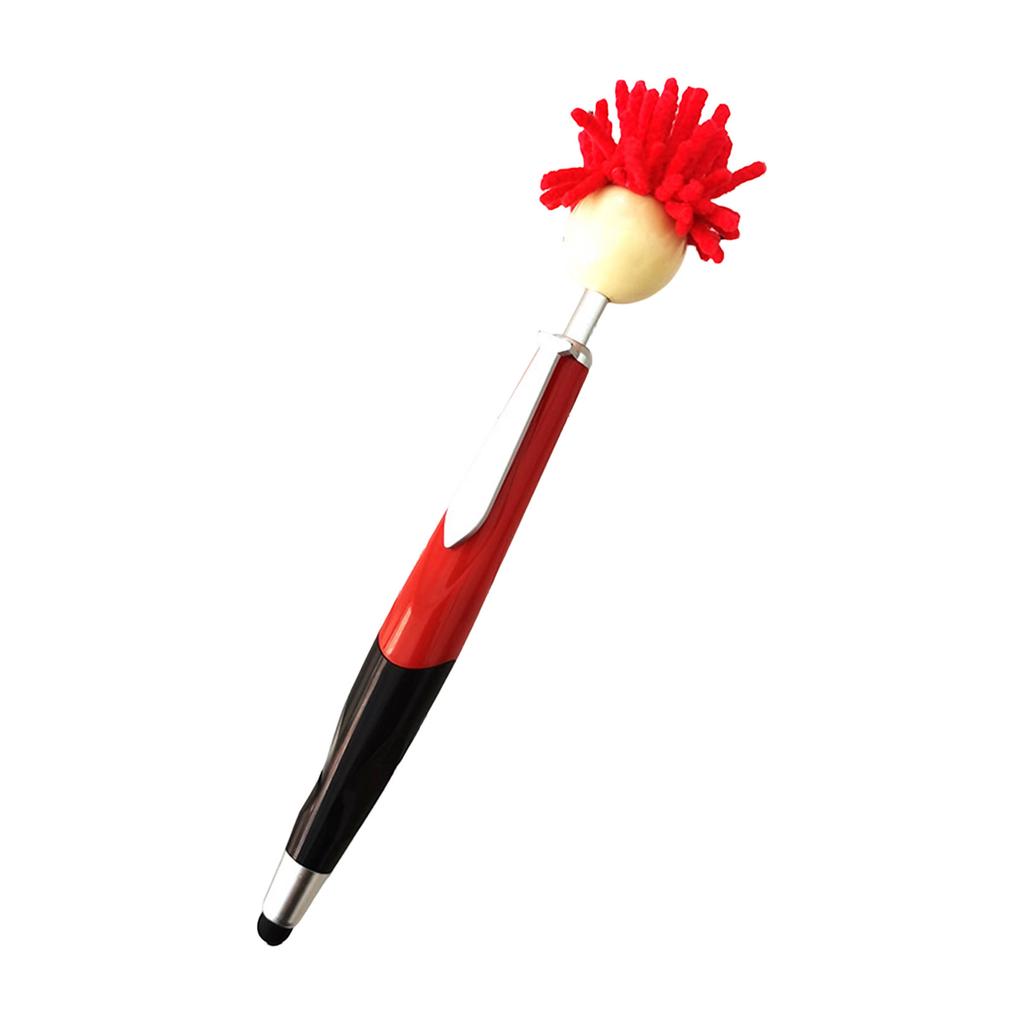 3ml Nová kuličková tužka s hlavou mopu, Plyšová a roztomilá kreslená zatahovací kuličková tužka, Přenosná tužka, Vhodná pro , Dekoraci domácnosti a Dárky.