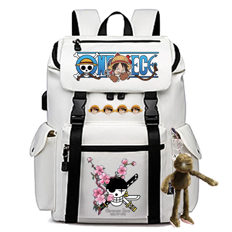 2024 Cross-border New Popular ONE PIECE Cartoon Pattern Backpack College Student Large-capacity Laptop