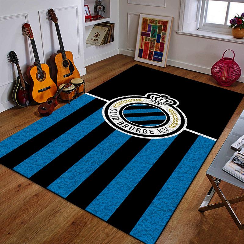 Club Brugge Logo Design Rug Patterned Carpet a Non Slip Rug Suitable for All Seasons and Any Setting, Gift