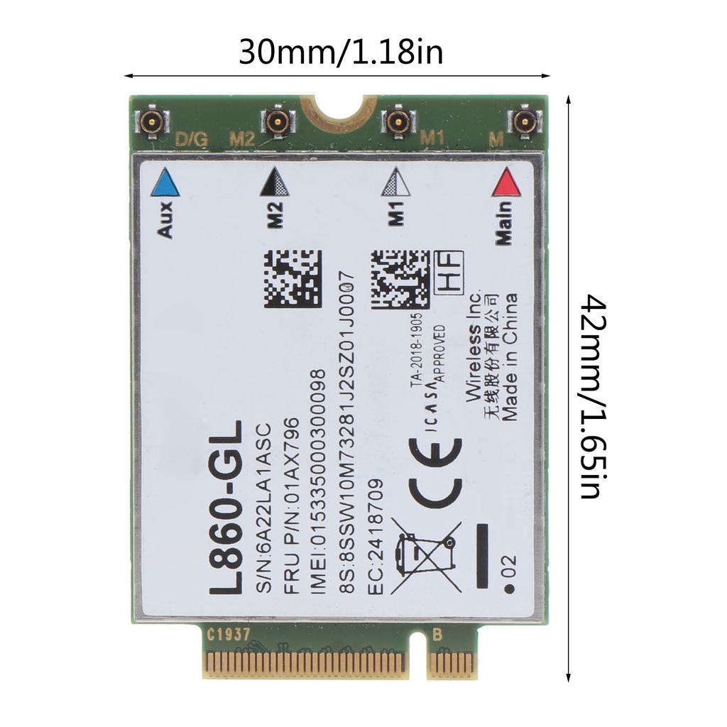 Fibocom L860-GL 4G LTE Wireless WWAN Module for M.2 Card For X1 Carbon 7thGen,P43s, T490, X1 Yoga4th