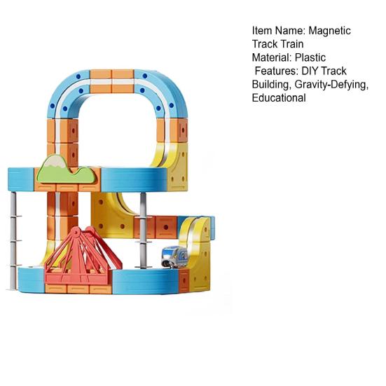 1 Set Magnetic Track Train Toy Kit Kids DIY Rail Building Gravity-Defying Electric Train Toy Toddlers Boys Girls Track Car Educational STEM