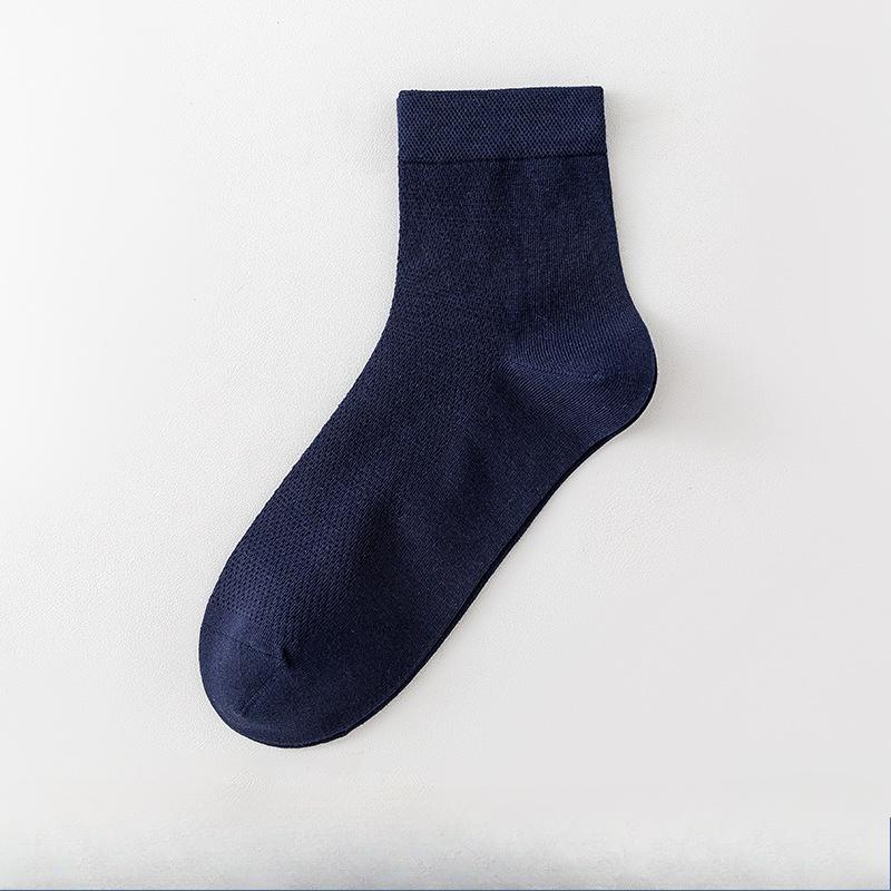 Socks Men's Anti-odour Sweat Summer Mid-calf Socks Thin Section of Pure Cotton Summer Breathable Cotton Leisure Mesh Men's Socks
