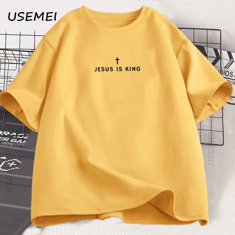 Jesus Is King Christian T Shirt Unisex Unisex Christian Merch Jesus TShirt Faith Cotton Short Sleeve Round Neck Graphic Tees