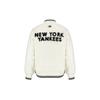 MLB New York Yankees Letter Print Fleece Baseball Jacket Unisex jackets Ivory 3AJPF0116-50CRS