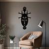 African Mask Metal Wall Art, Tribal Authentic Design, Home Decor Hanging