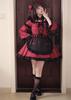 Red Lolita Maid Open Perfect for and Stage Long Cute Set for Women and Includes Socks [RPFLQ] Dress, Chest, Cafes, Halloween, Cosplay, Wear. Sleeves,