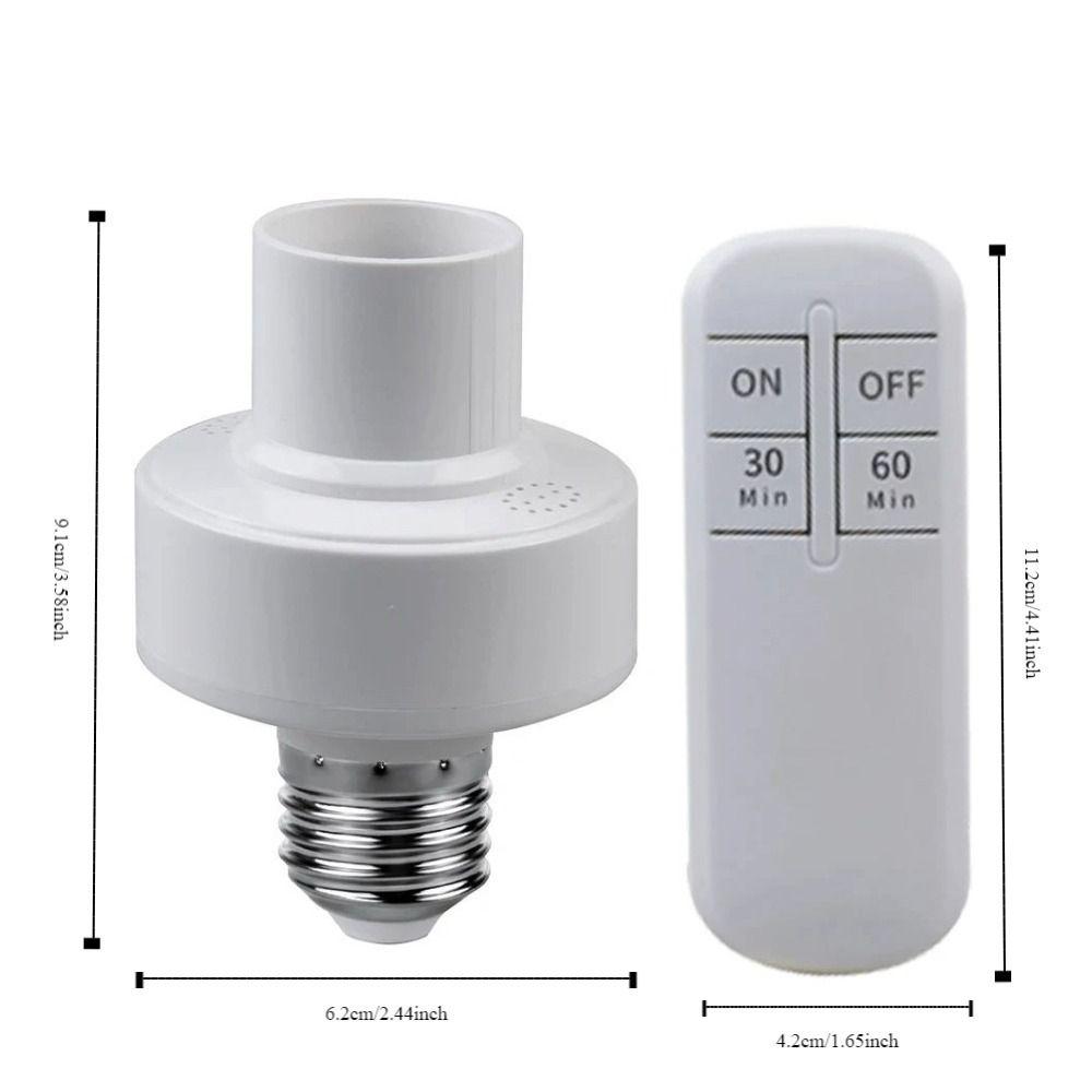 AC85-265V Light Bulb Base Wireless Remote Control LED Lamp Base E27 Smart Timer Switch  Pendant