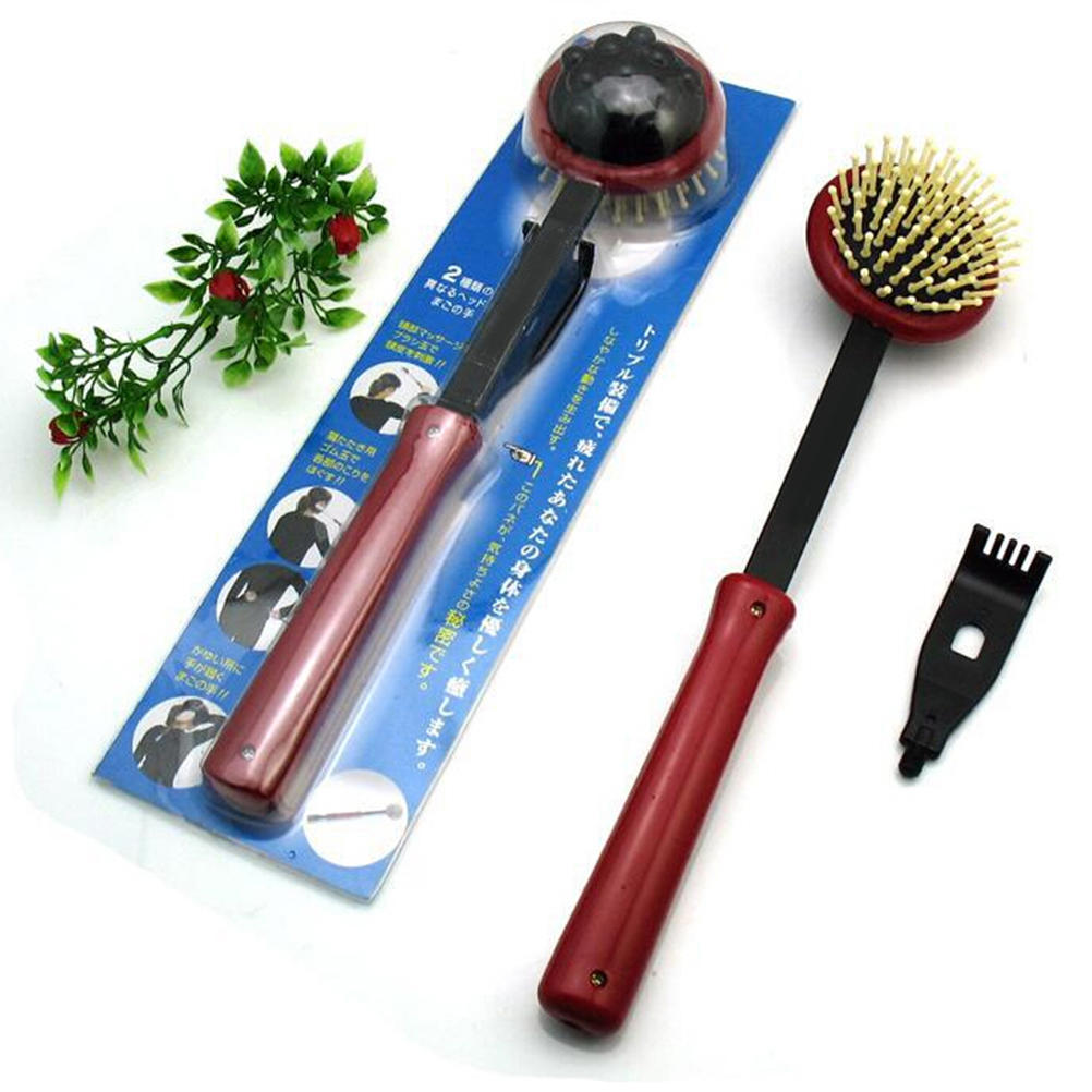 2in1 Portable Telescopic Back Scratcher+Massager Extendable to Elder Gift