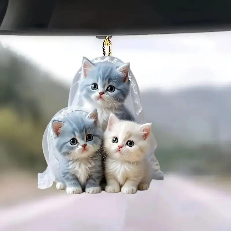 Magic Cat Acrylic Car Pendant: Personalized Fun Festival Ornament