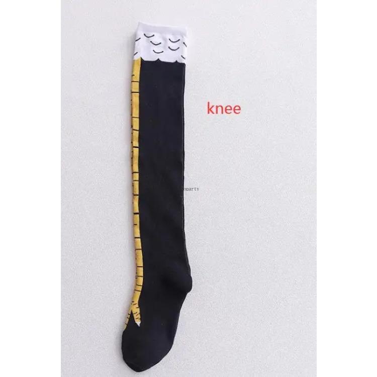 Choice Black Funny Chicken Legs Socks:24 Inch Knee Socks 12 Inch Calf Socks Novelty Party Gifts for Women Men and Kids Stocking
