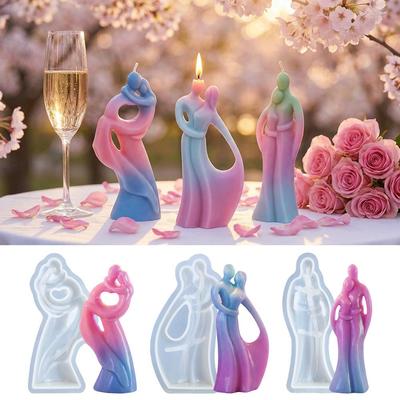 Creative Couple Style Aromatherapy Candle Mold for DIY Home Decor