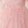 Girls' One-Shoulder Beaded Puff Skirt Evening Dress for Weddings