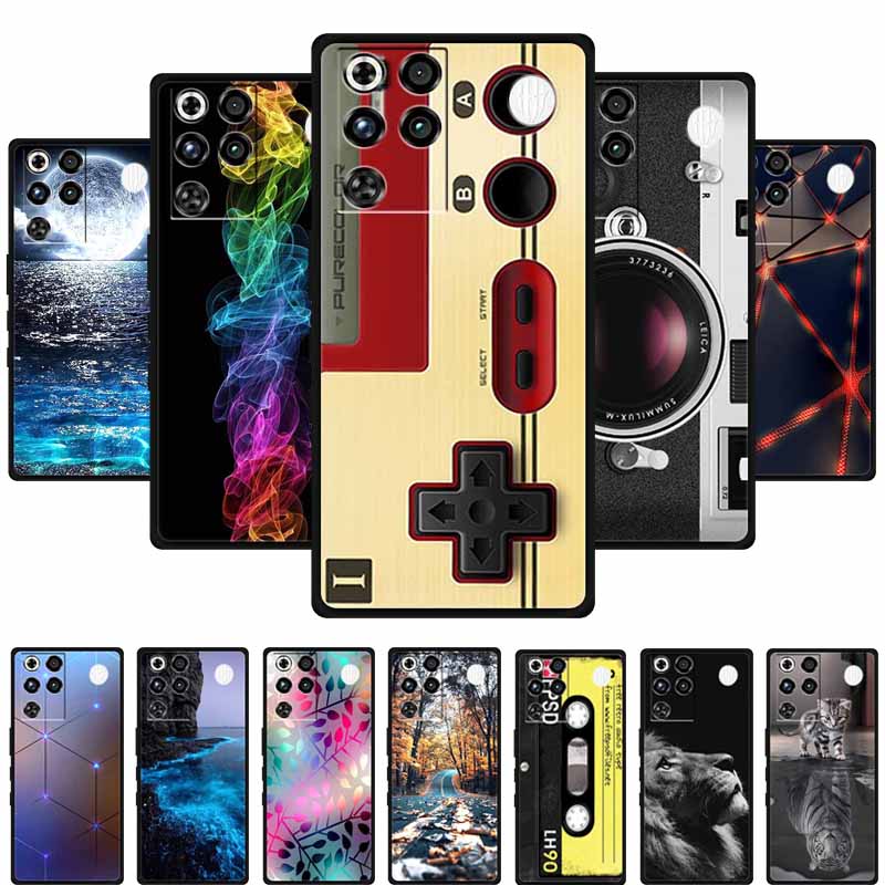 For ZTE Nubia RedMagic 11 Pro 5G Case Black TPU Cool Animal Silicone Back Cover For RedMagic 11 Pro Cases 11Pro Coque Funda Para