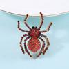 Spider Brooch Shiny Rhinestone Decor Realistic Spider Shape Clothes Collar Decoration Anti-rust Alloy Lightweight Clothes Jewelry Lady Gift