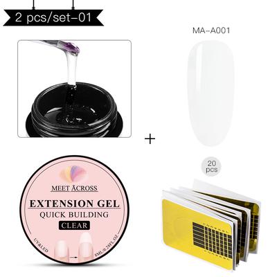 Nail Extension Gel Set Quick Building Nail Gel Nail Form for Acrylic UV Gel Tips Extension