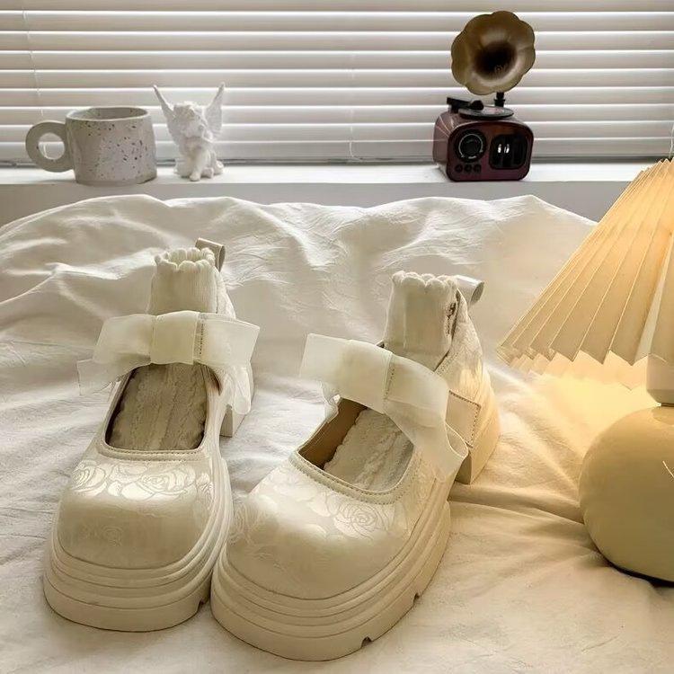 National Style Mary Jane Shoes Women's 2025 New New Chinese Style Evening Wind Gentle Small Leather Shoes Summer Thick-soled Heightening Single Shoes