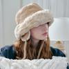 Allincomplete Suede Fur Earflap Bucket Hat