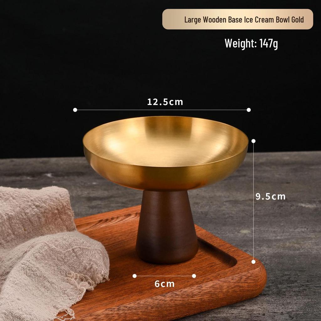 304 Stainless Steel Dessert Bowl for Ice Cream, Yogurt, Pudding, and Salad.