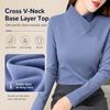 Fleece Wearing Inside Thermal Underwear Long Sleeve Women's Fleece T-shirt  Cold Weather