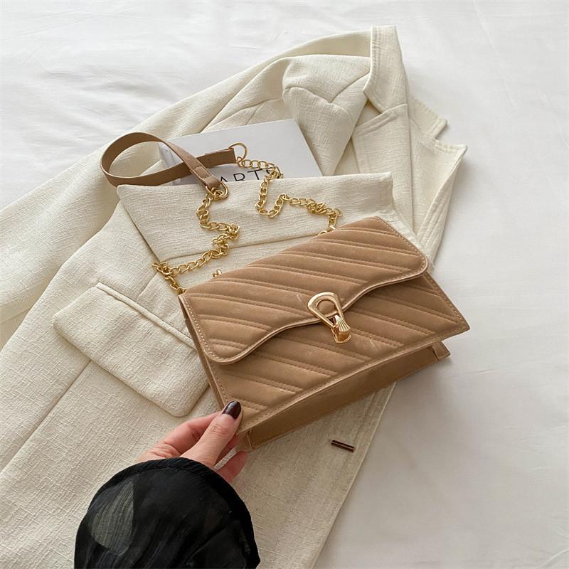 Stylish Fashionable Women's Casual Shoulder Bag Trendy Small Square Crossbody Bag In Black Khaki Gray Blue And White Colors