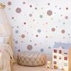 3 Pcs Bohemian Painted Dots Wall Stickers, Artistic Kids Room Decor with Self-Adhesive Removable PVC, Waterproof Peel and Stick Art